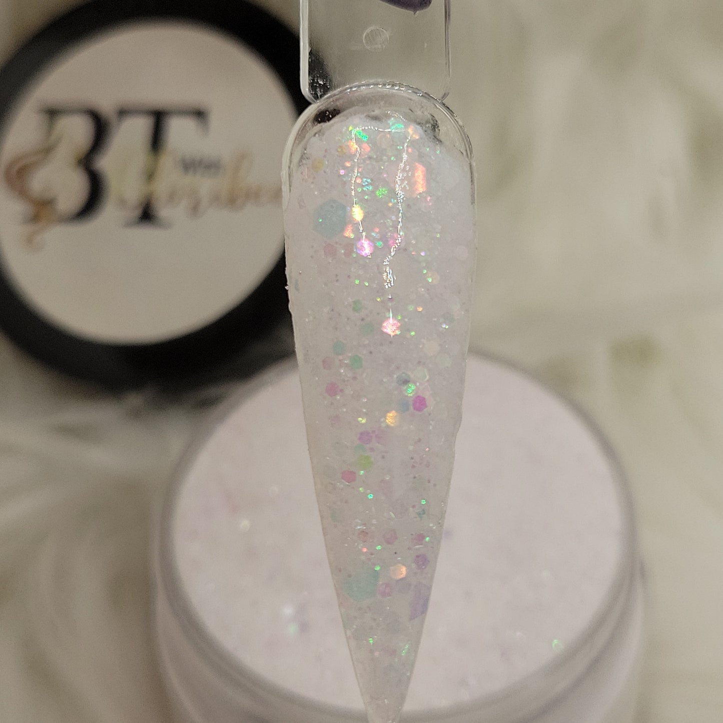 White Iridescent Glitter