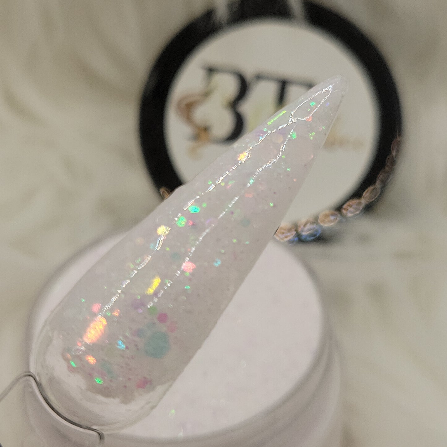 White Iridescent Glitter